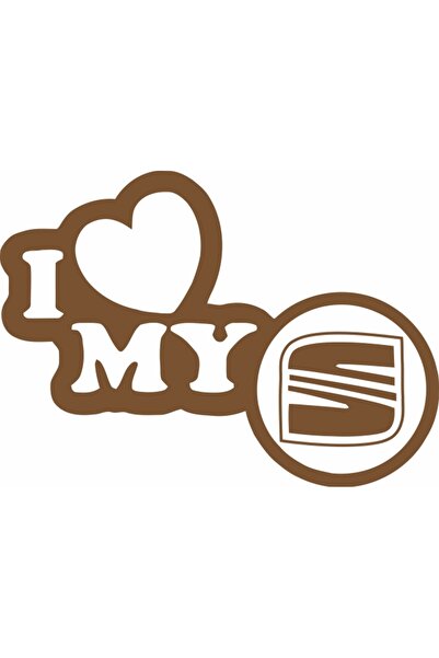 Image Sticker auto, IMAGE, I love my SEAT, cupru, 23 x 17 cm