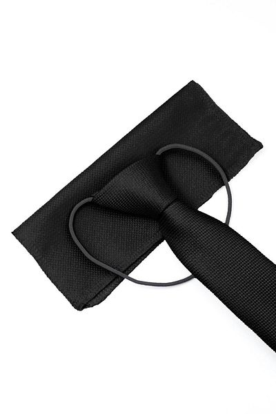SIRRI Boy's Elastic Ready-Tied Tie and Handkerchief Set |   1-8 Years (5X29Cm)