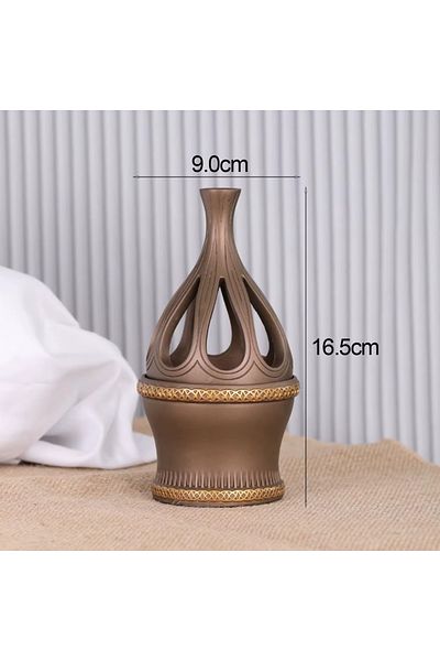 Generic مبخرة راتنجية منحوتة يدويًا، شائعة في حفلات الزفاف والتجمعات العربية