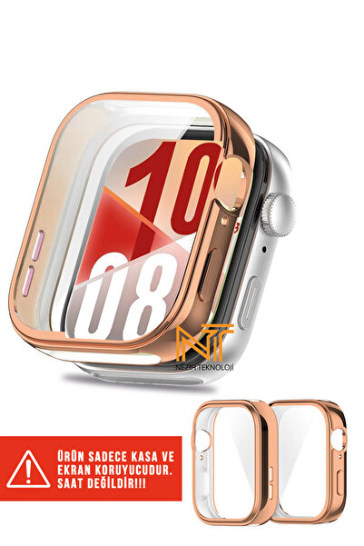 Nezih Case Huawei Watch Fit 4 Uyumlu Yumuşak Silikon 360 Tam Koruma Kasa ve E...