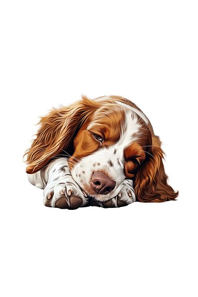 INOVATIX Set de 8 piese, autocolant Welsh Springer spaniol, INOVATIX®. 6 cm