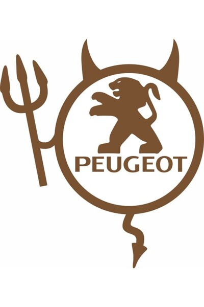 Image Sticker auto, IMAGE, Dracusor PEUGEOT, cupru, 19 x 21 cm