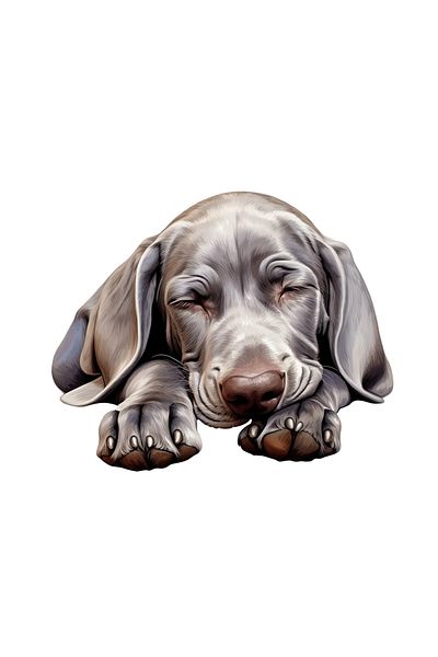INOVATIX Set de 8 piese, autocolant Weimaraner, INOVATIX®. 6 cm
