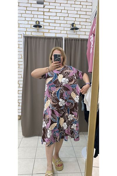 TUBA TOPTAŞ Plus Size Viscose Dress