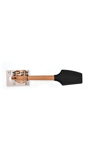 Parfait Silicone Spatula with Beech Wood Handle Brown and Navy Blue