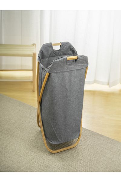 HONEYBEE Folding Design Open Top Bamboo Laundry Hamper