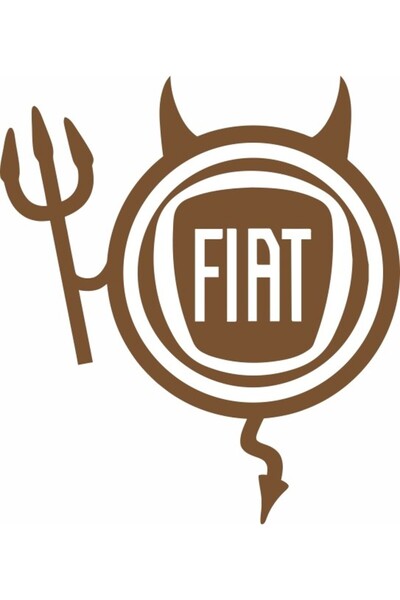 Image Sticker auto, IMAGE, Dracusor FIAT, cupru, 19 x 21 cm