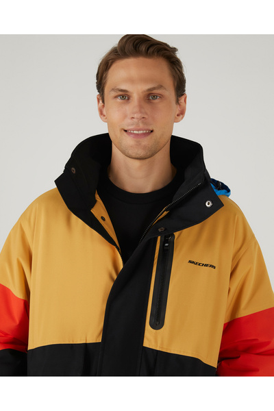 SKECHERS M Outerwear Coated Jacket Erkek SİYAH Mont S242065-001
