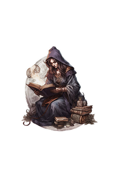 INOVATIX Set de 8 piese, autocolant vrăjitoare cu cărți magice, INOVATIX®. 6 cm