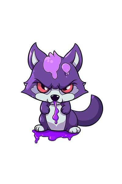 INOVATIX Set of 8 pieces, Vulpita Devil Sticker, INOVATIX®. 6 cm