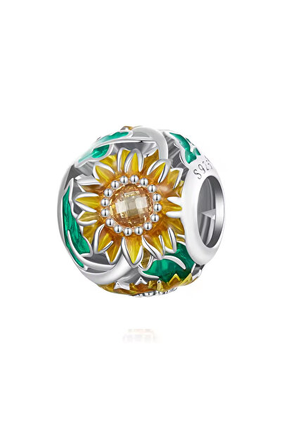 Fubena Güneş Ve Yaprak Kafes Işi 925 Ayar Gümüş Charm