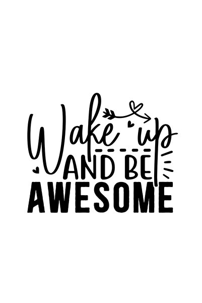 INOVATIX Set de 8 piese, autocolant Trezește-te și fii minunat, INOVATIX®. 6 cm