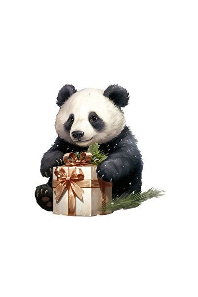 INOVATIX Set de 8 piese, autocolant urs panda cu cadou, INOVATIX®. 6 cm