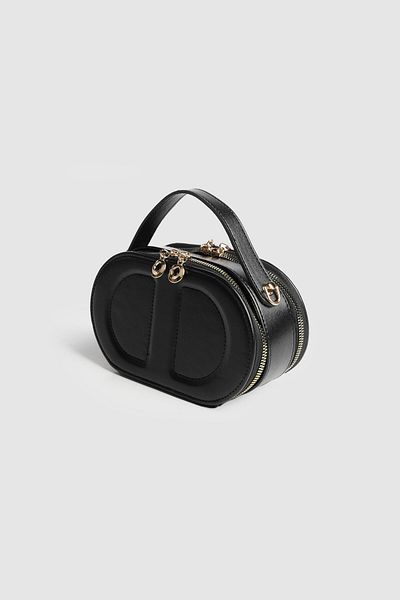 La La'Graccio Paris La'Graccio Paris Women's Marino Double Compartment Hand and Crossbody Bag Black