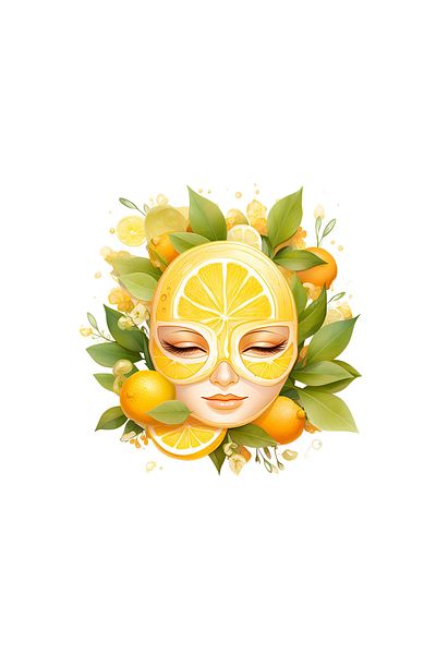 INOVATIX Set de 8 autocolante pentru tratament facial cu citrice, INOVATIX®. 6 cm