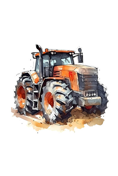 INOVATIX Set de 8 piese, autocolant Tractor Martin, INOVATIX®. 6 cm