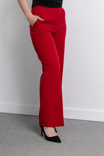 TUĞBA ERGÜL Women's Wide Leg Pleat Detailed Palazzo Fabric Trousers 3092