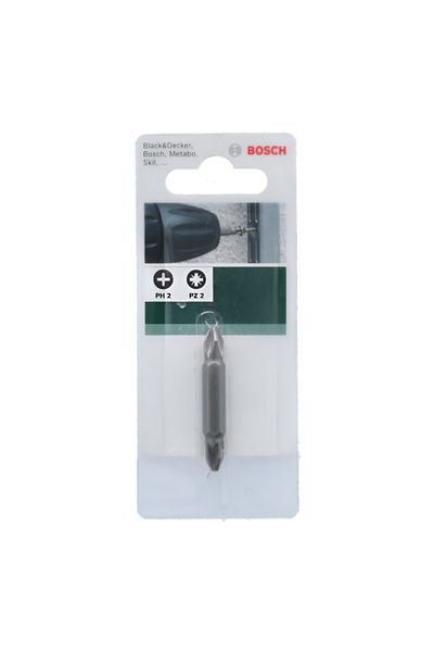 Bosch Pozi Phillips Double-Ended Screwdriver Bit Silver 45mm