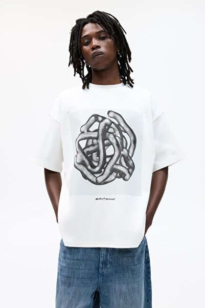 Pull & Bear Kısa kollu Abstract Movement sweatshirt