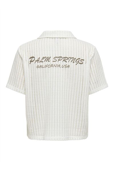 ONLY Onlfreya S/S Polo Cardigan Jrs Women's White Cardigan - 15349327