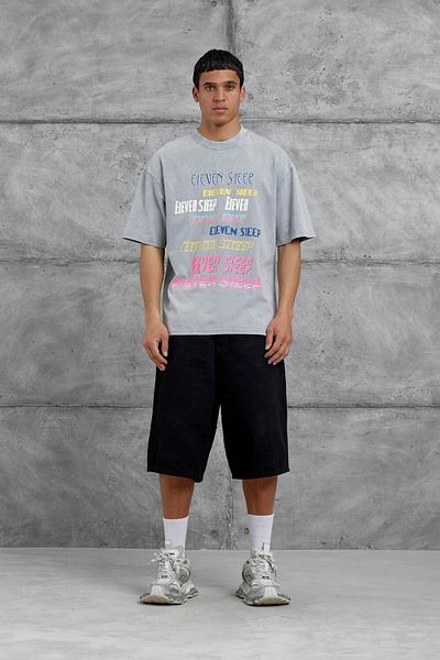 NOMARC Gray Eleven Sleep Printed Oversize Tshirt