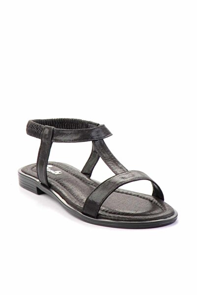 Bambi Shiny Black Women's Sandals K05156080536