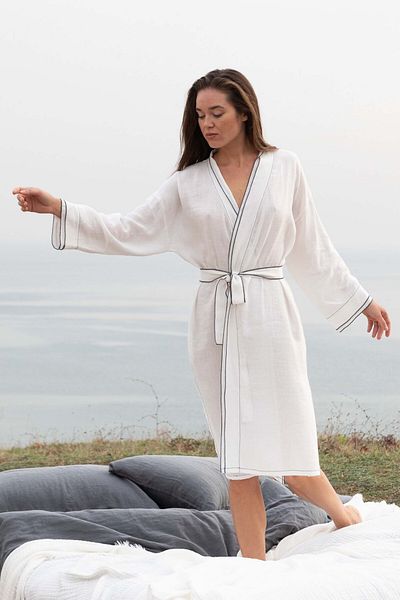 JOJOMIA Lole Women's Dressing Gown / Kimono Cream-Anthracite