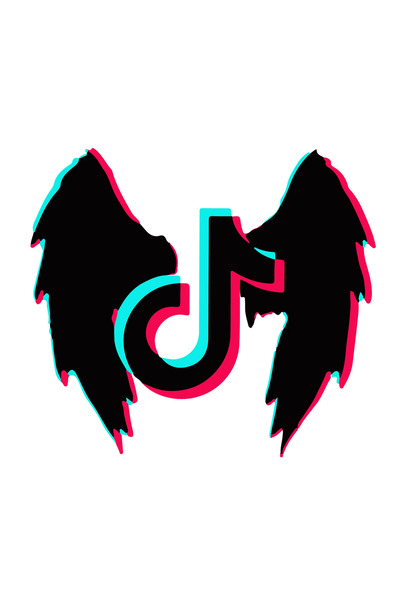 INOVATIX Set de 8 piese, autocolant TikTok Aripi de diavol neon, INOVATIX®. 6 cm