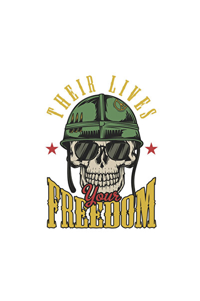 INOVATIX Σετ 8 τεμαχίων, Αυτοκόλλητο Their Lives Your Freedom, INOVATIX®. 6 εκ.