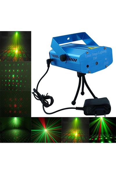 Home Mini laser projector with tripod and light effects to the rhythm of the music