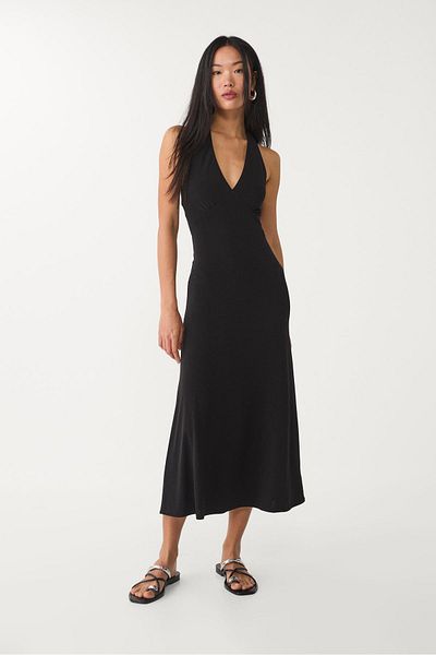 Stradivarius Midi dress with knot in back