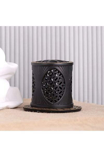 Generic Resin Incense Burner Hollow Carbon Aromatherapy Decor for Middle East Homes