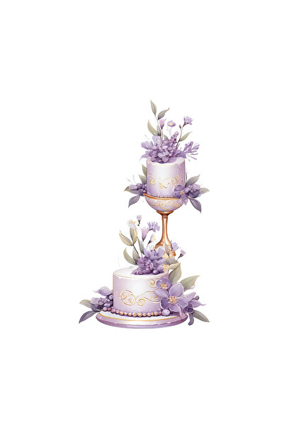 INOVATIX Set de 8 piese, Autocolant Tort cu mărgele și tort într-o cupă înalt...