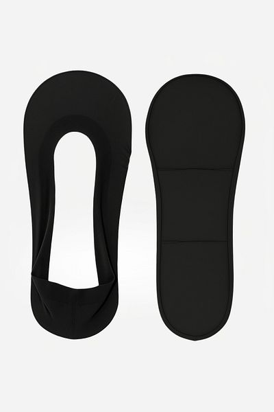 Katia&Bony Women's Laser Cut Invisible Socks with Sole Pad Black