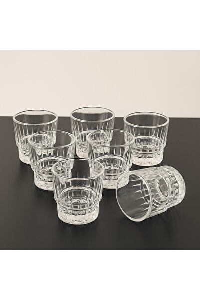 Bazzarjı Zarif ve Şık: 6'lı Kristal Cam Kahve Yanı Su Bardağı Seti