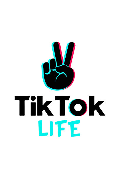 INOVATIX Set de 8 piese, autocolant Tik Tok Life, INOVATIX®. 6 cm