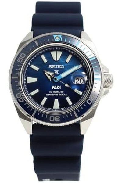 Seiko Prospex Automatic Diver SRPJ93K1 Samurai Great Blue PADI Special Edition Men's Watch with PADI