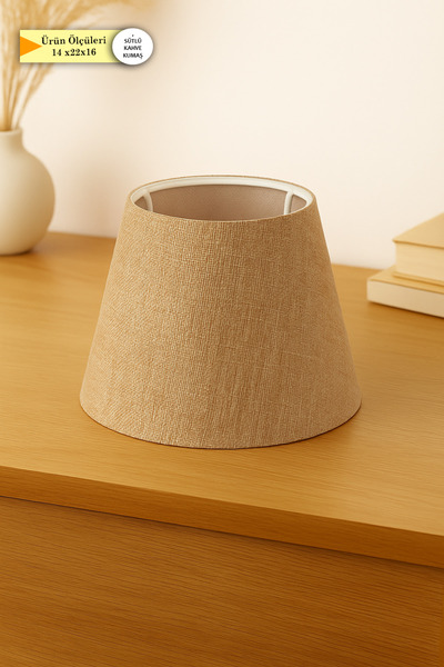 Eslight Kum Beji Kumaş Abajur Başlığı 22 cm T30