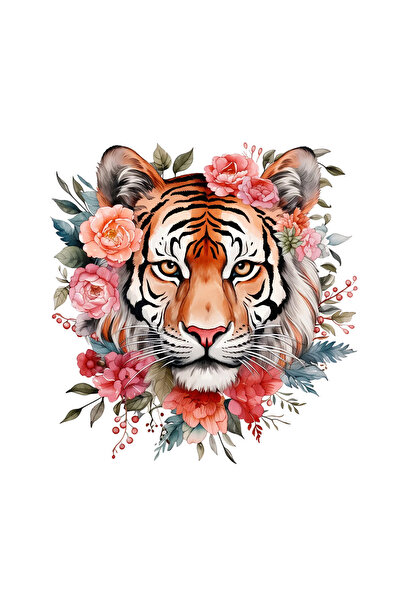 INOVATIX Set de 8 piese, autocolant romantic tigru, INOVATIX®. 6 cm