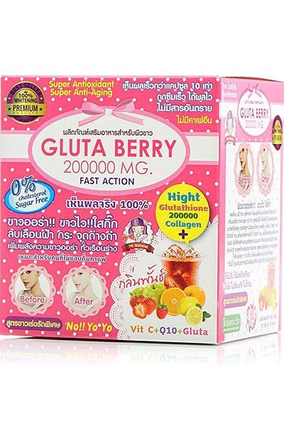 Gluta Berry Superfruit Drink Mix - 20,000mg Antioxidant Blend (10 Sachets) | Vitamin C + Berry Extra