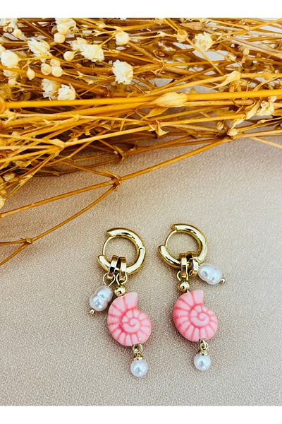Markiz Takı Sea Series Colorful Earrings / Mussel and Star