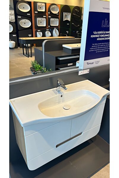 TURKUAZSERAMİK Cerastyle Lila 80 x 45 cm Dolap Uyumlu Lavabo