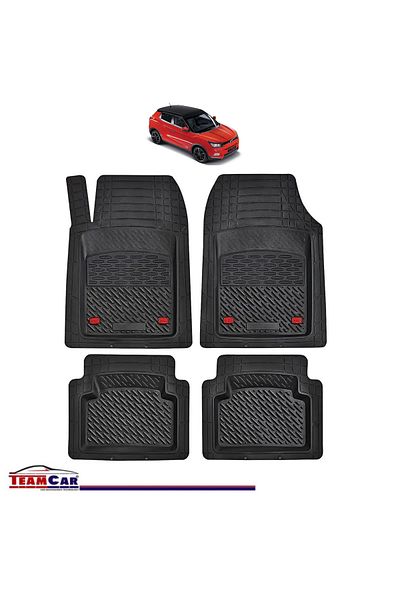 TEAMCAR ® Car Mats Tray Type Compatible Ssangyong Tivoli X100 (2015–2019) Black Durable Material