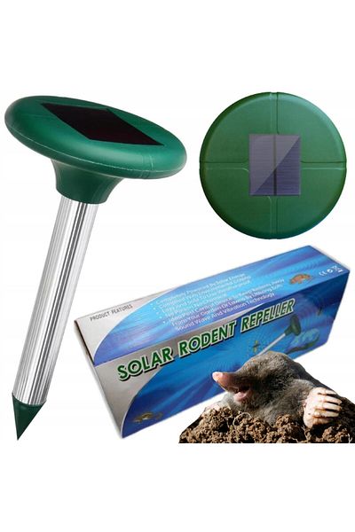 OEM Ultrasonic mole repellent, Silver/Green