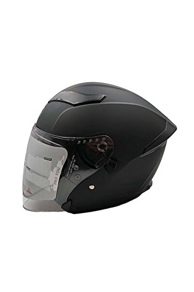 MTS PROYOU YARIM KASK MAT SİYAH (GÜNEŞ VİZÖRLÜ)