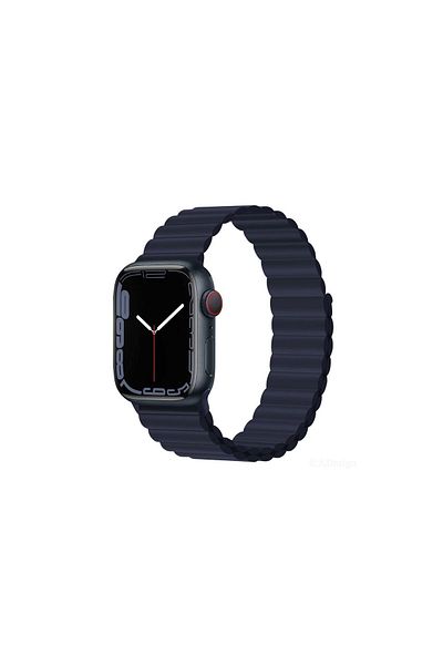 Devia Curea Apple Watch 42mm / 44mm / 45mm Devia Deluxe Series Sport 3 Silicone Magnet Indigo