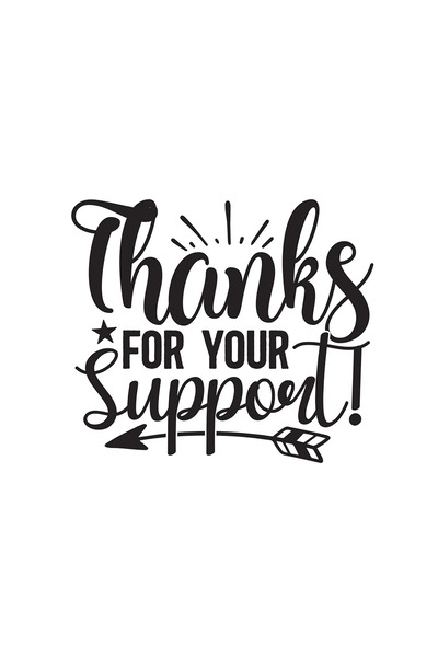 INOVATIX Set de 8 bucăți, autocolant Mulțumesc pentru sprijin, INOVATIX®. 6 cm