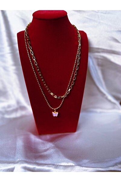 DORA-SS قلادة مزدوجة للموسم الجديد مع تفاصيل الفراشة