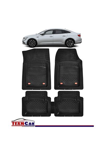 TEAMCAR ® Tray Type Car Mats Compatible With Renault Talisman I (2015–2022) - Sedan