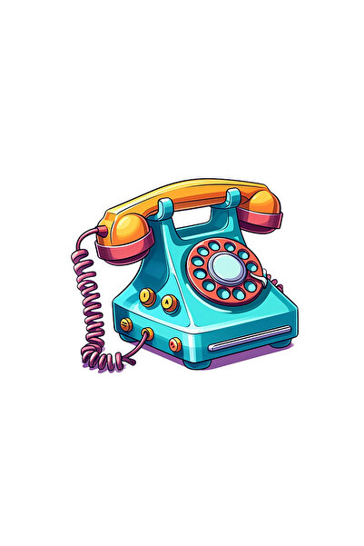 INOVATIX Set de 8 bucăți, autocolant telefon cu cadran vintage, INOVATIX®. 6 cm